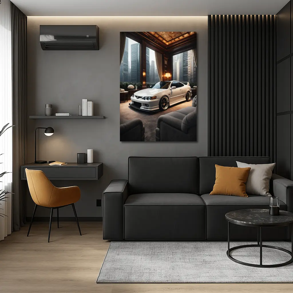 Acura Integra White Coupe Luxury Room – Wall Art