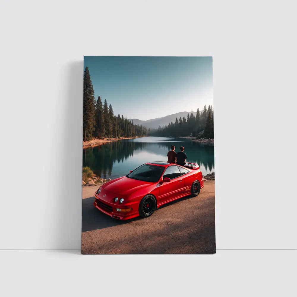 Acura Integra DC5 Red Coupe by Mountain Lake – Wall Art