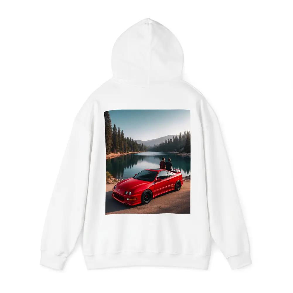 Acura Integra Red Car By Mountain Lake – Hoodies