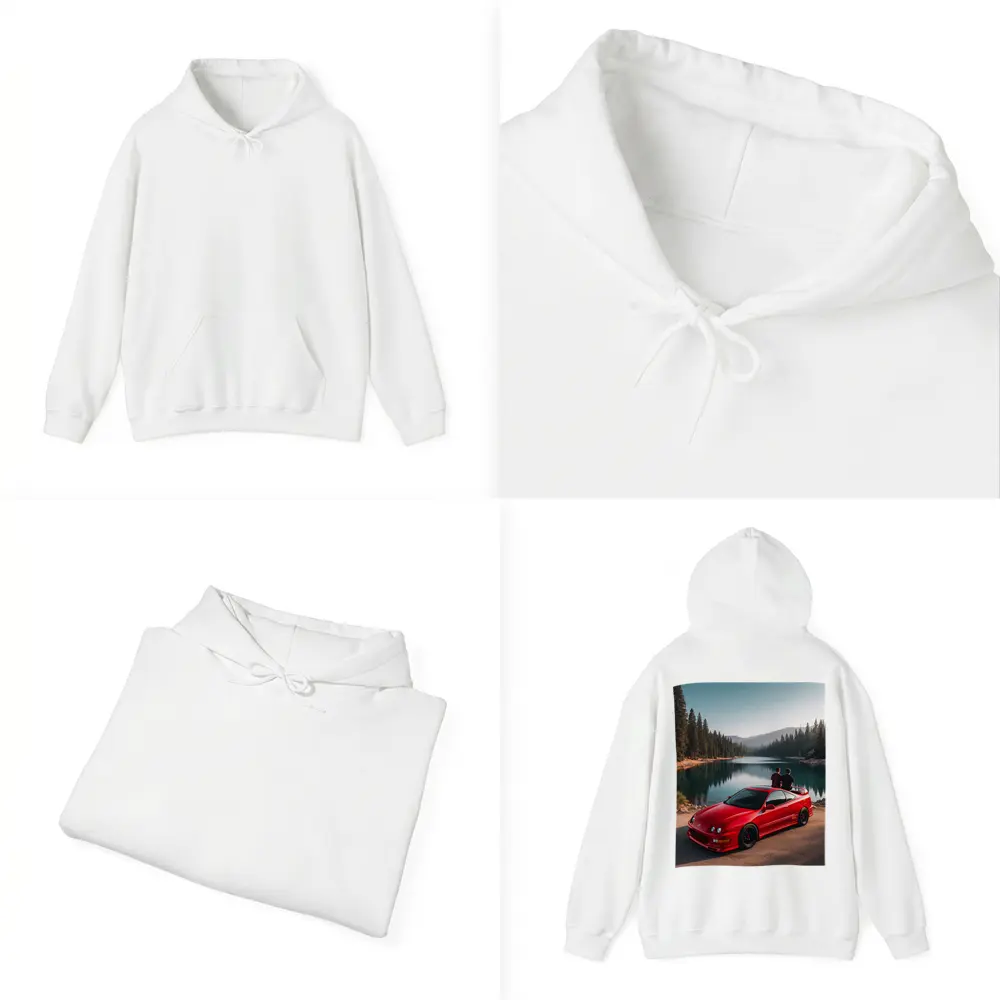 Acura Integra Red Car By Mountain Lake – Hoodies