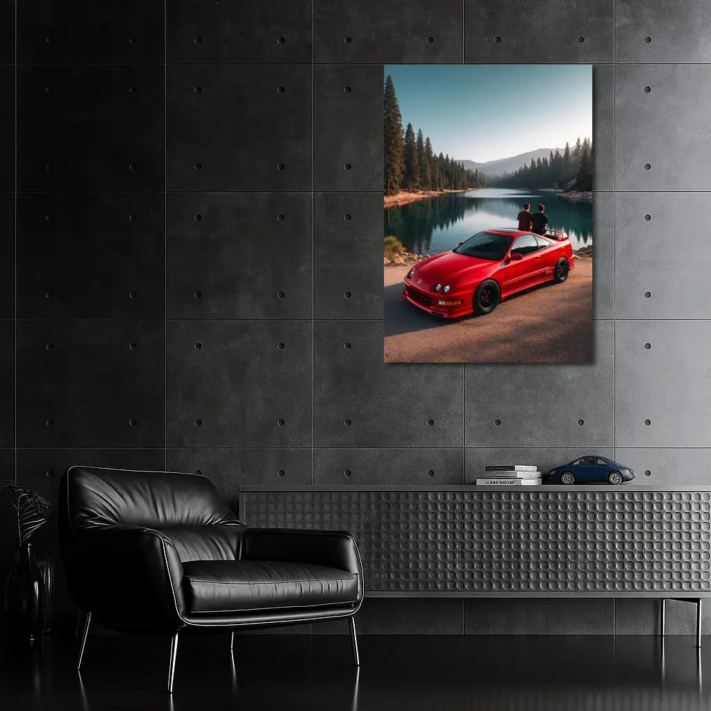 Acura Integra DC5 Red Coupe by Mountain Lake – Wall Art