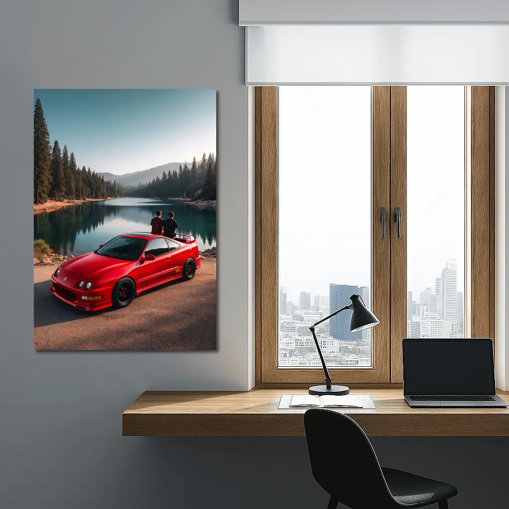 Acura Integra DC5 Red Coupe by Mountain Lake – Wall Art