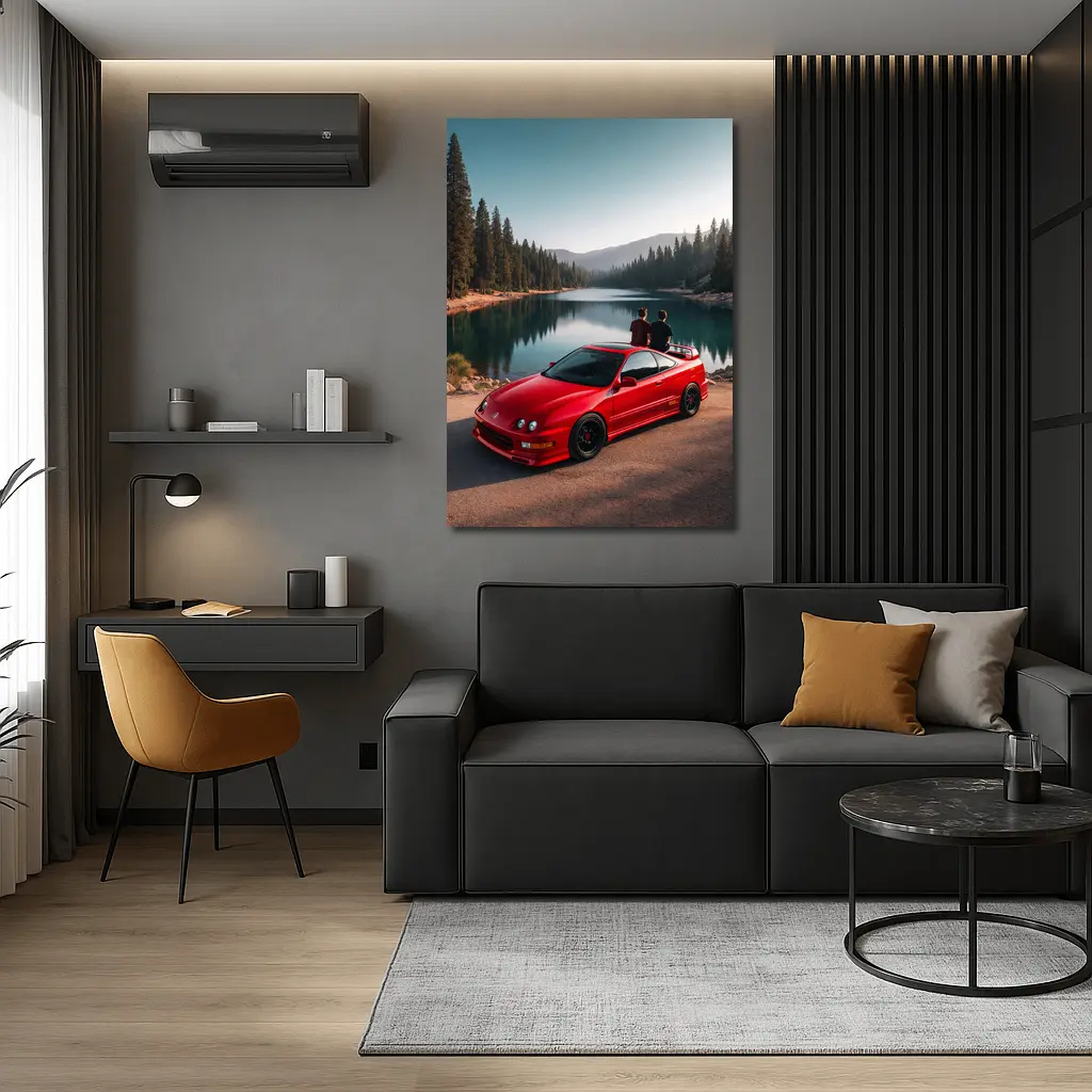 Acura Integra DC5 Red Coupe by Mountain Lake – Wall Art