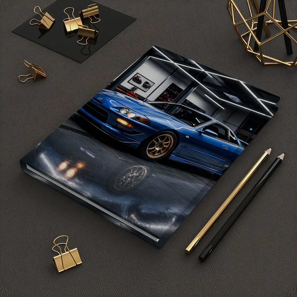 Acura Integra Blue Coupe in Garage – Notebooks