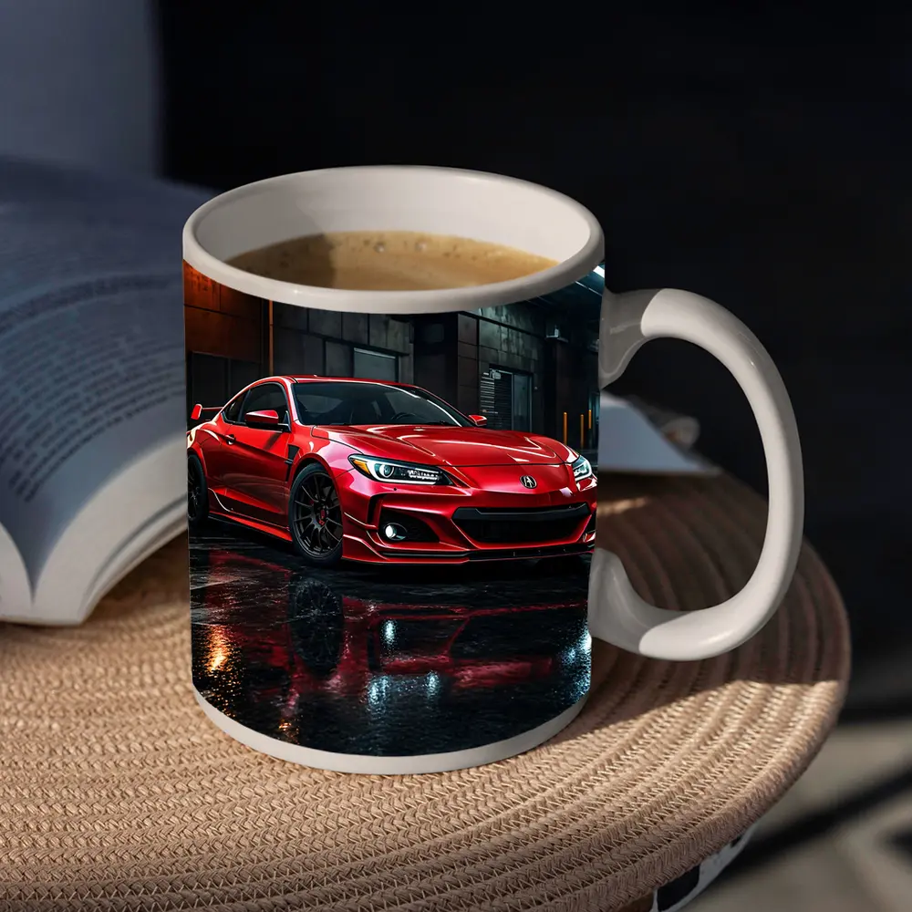 Acura Integra Red Sports Car Rainy Garage – Mugs