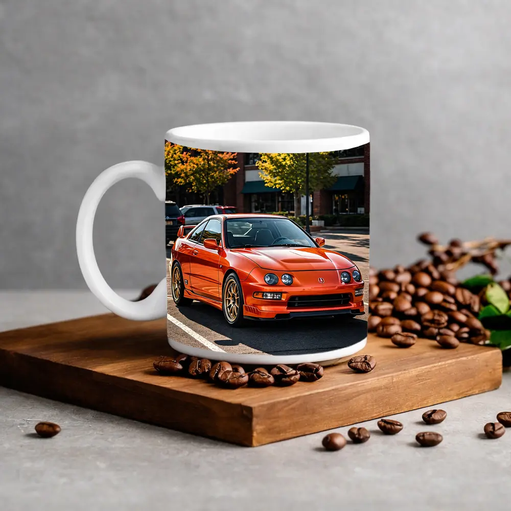 Acura Integra Type R Orange Parking Lot – Mugs