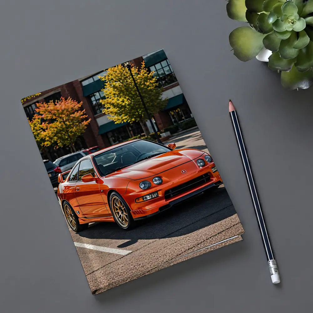 Acura Integra Type R Orange Parking Lot – Notebooks