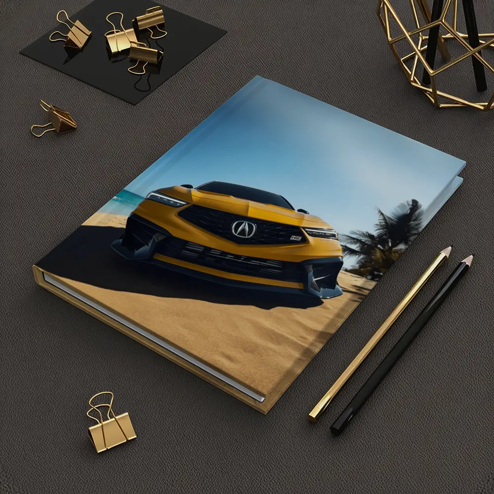 Acura Integra Type S Yellow Beach Scene – Notebooks