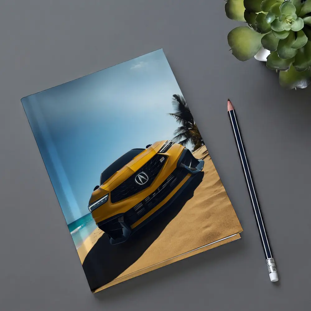 Acura Integra Type S Yellow Beach Scene – Notebooks
