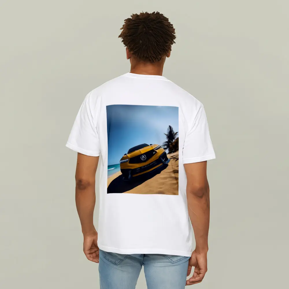 Acura Integra Type S Yellow Beach Scene – T-Shirts