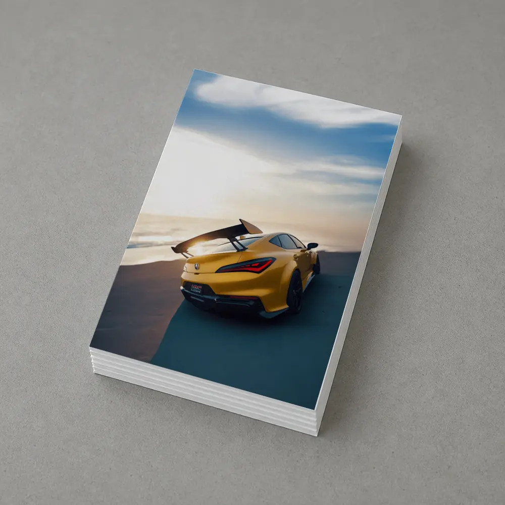 Acura Integra Type S Yellow Beach Sunset – Postcards