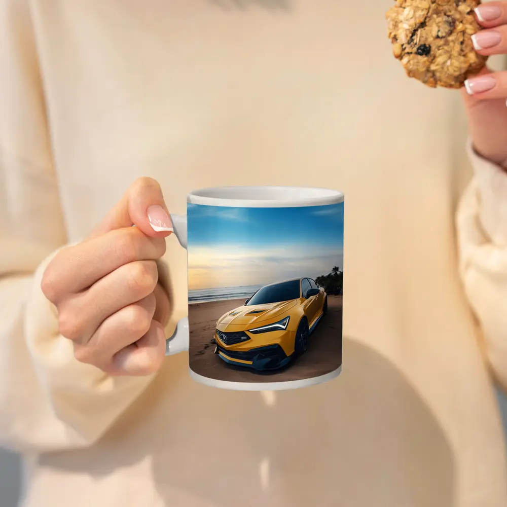 Acura Integra Type S Yellow Beach Shore – Mugs
