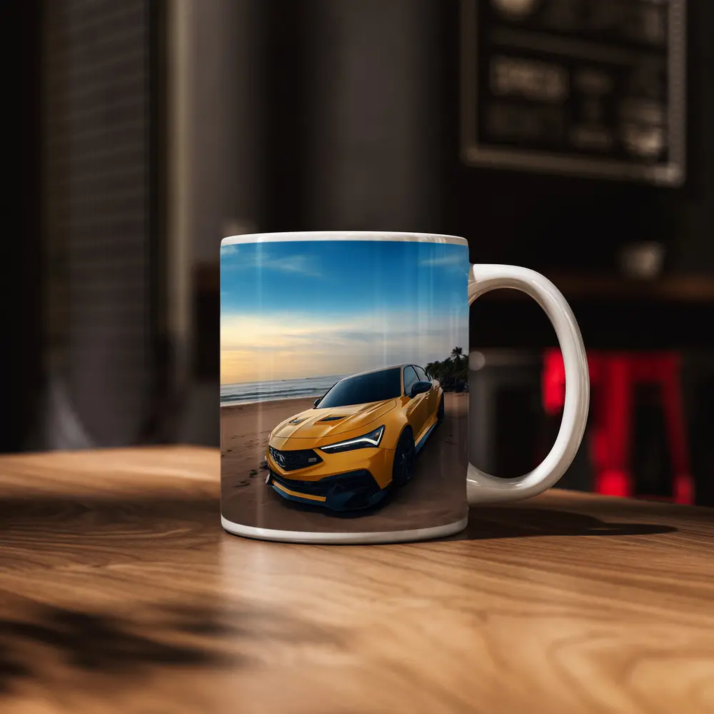 Acura Integra Type S Yellow Beach Shore – Mugs