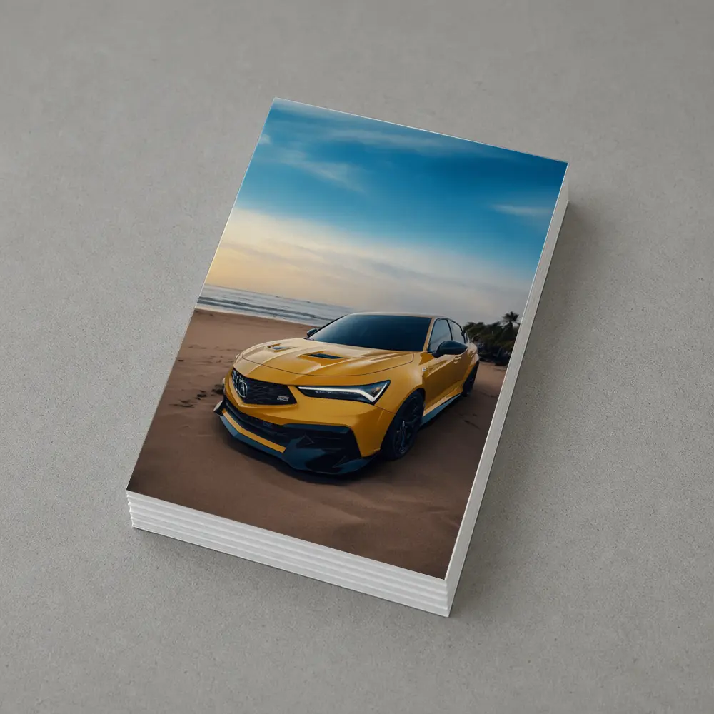 Acura Integra Type S Yellow Beach Shore – Postcards