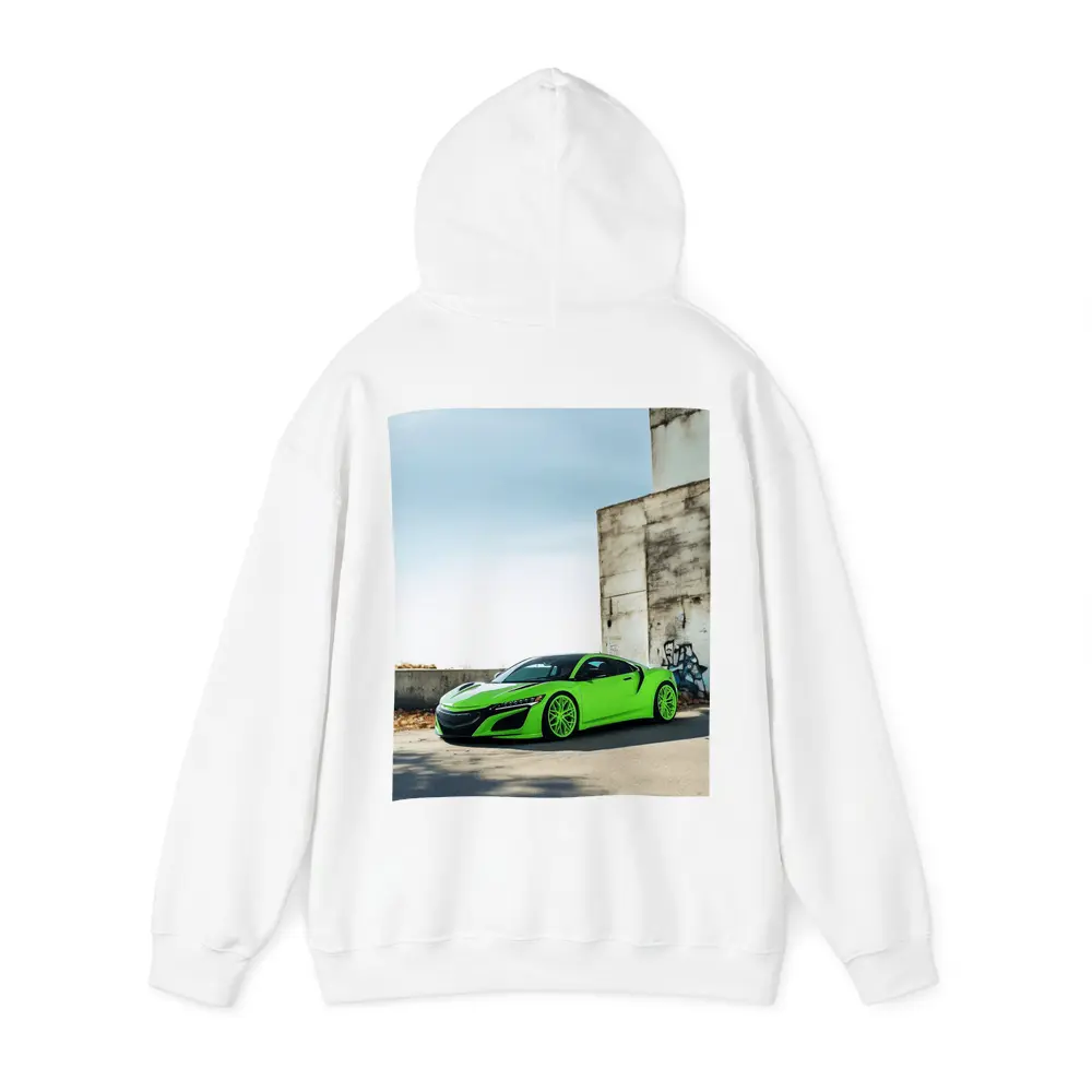 Acura NSX Green Supercar Urban Concrete Setting – Hoodies