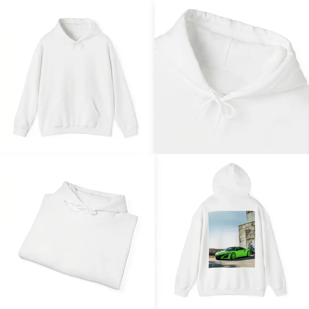 Acura NSX Green Supercar Urban Concrete Setting – Hoodies