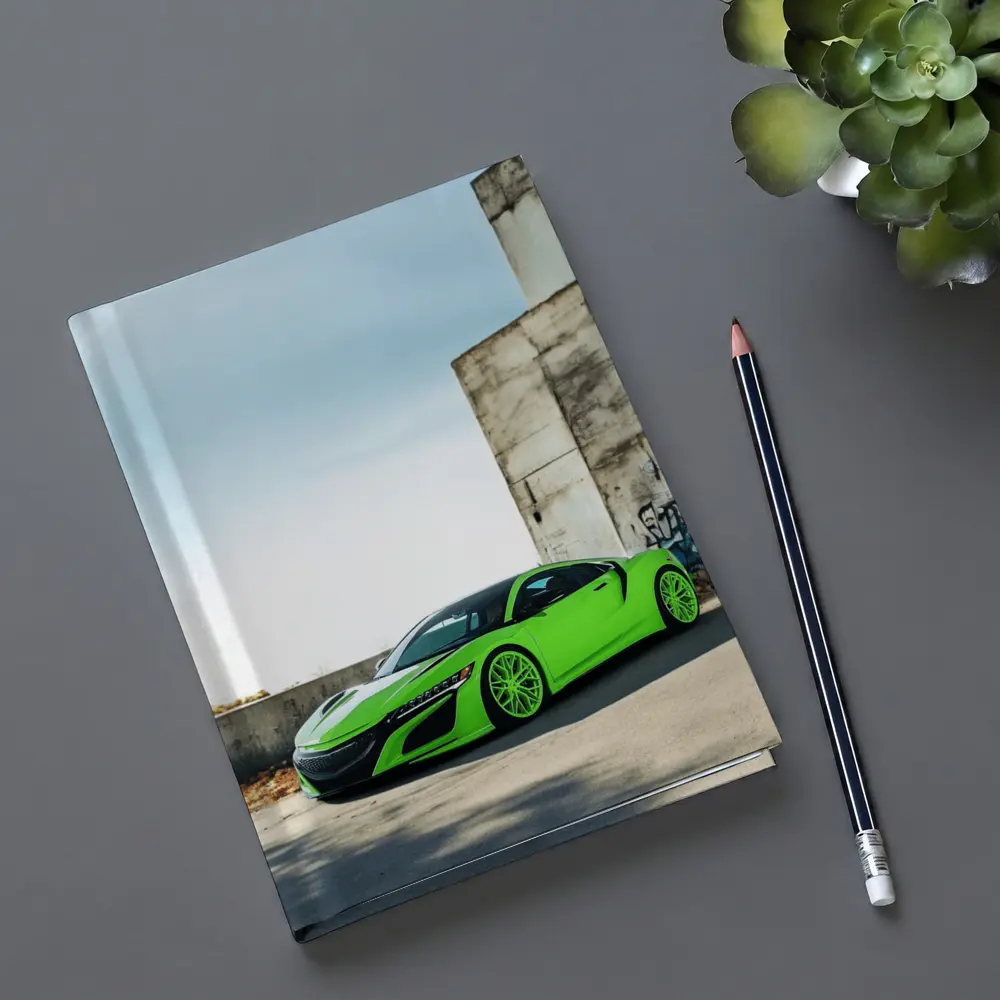 Acura NSX Green Supercar Urban Concrete Setting – Notebooks
