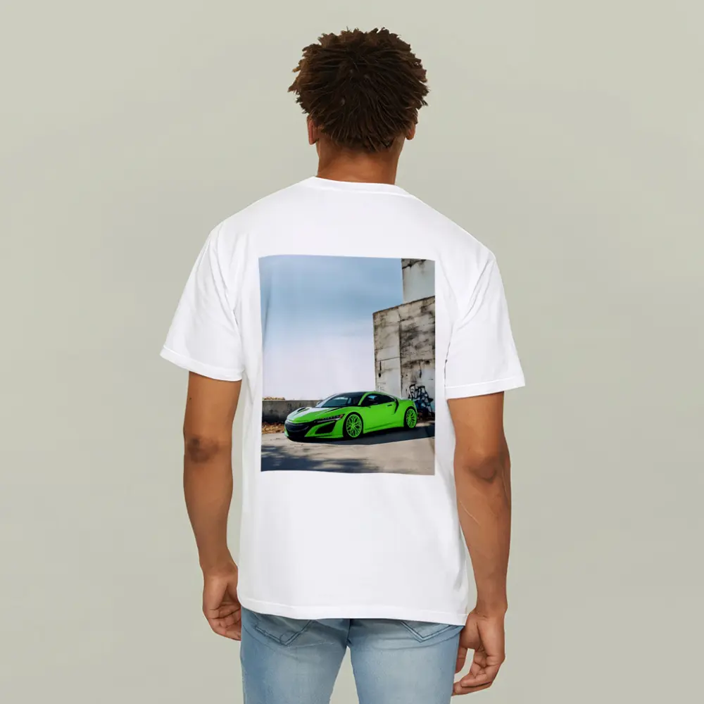Acura NSX Green Supercar Urban Concrete Setting – T-Shirts