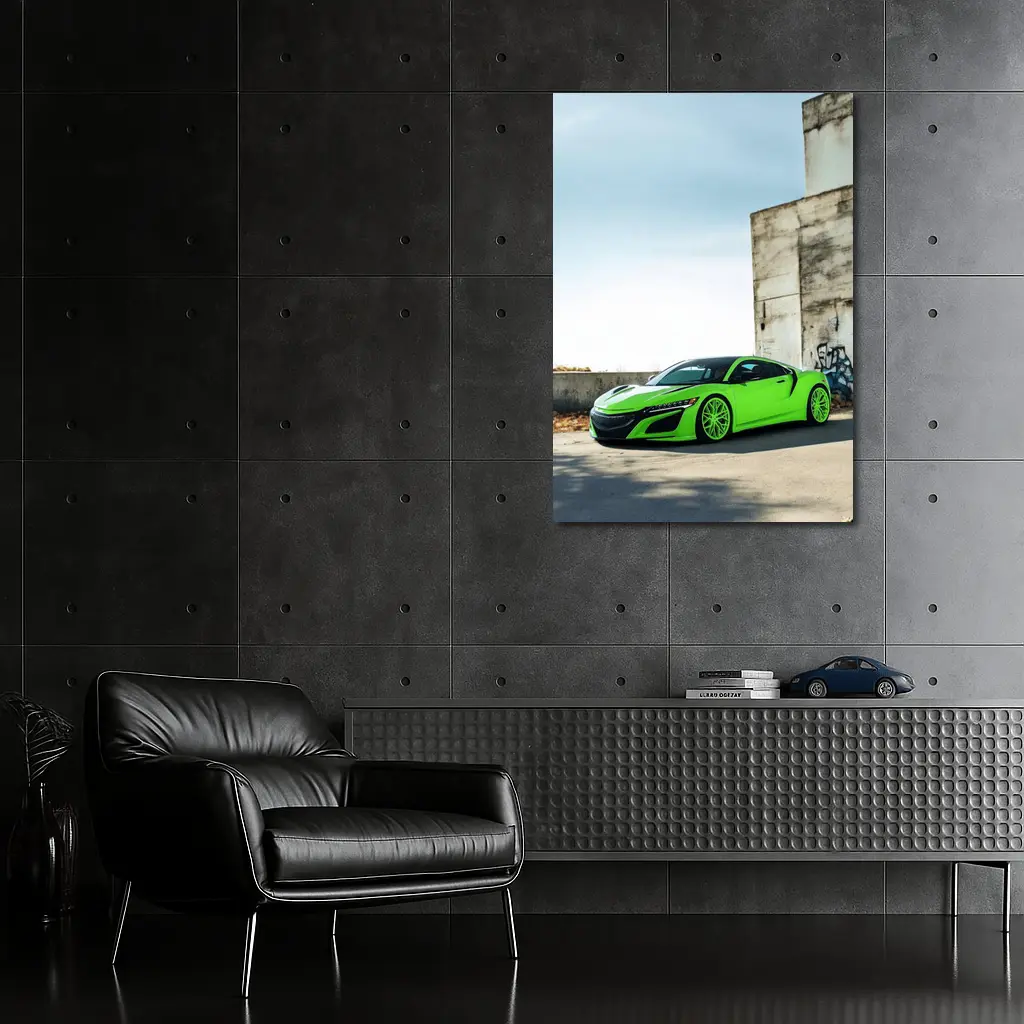 Acura NSX Green Supercar Urban Concrete Setting – Wall Art