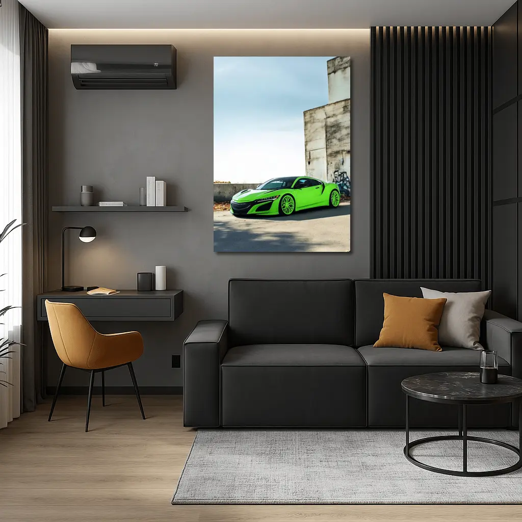 Acura NSX Green Supercar Urban Concrete Setting – Wall Art