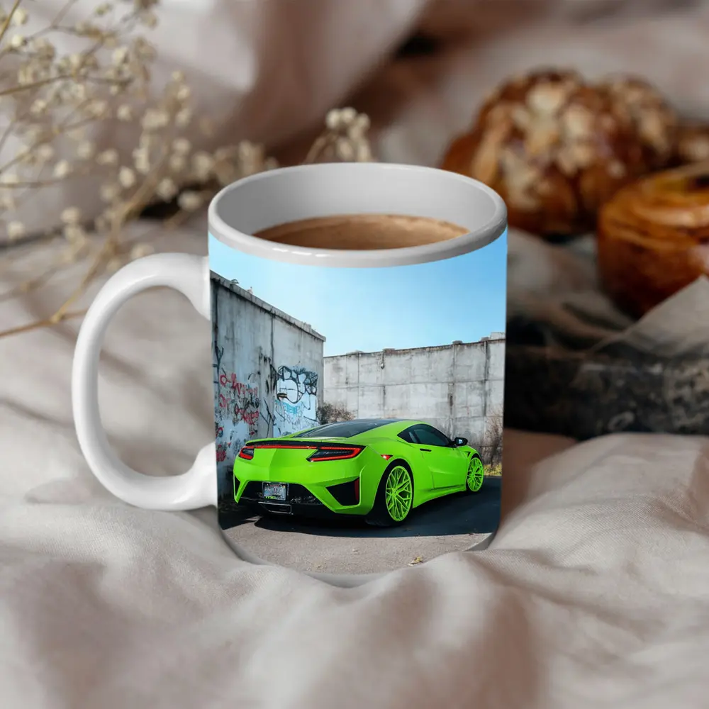 Acura NSX Green Supercar Concrete Wall – Mugs