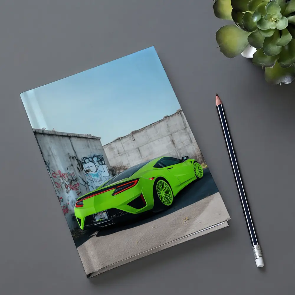 Acura NSX Green Supercar Concrete Wall – Notebooks