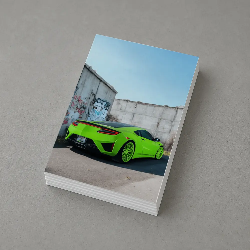 Acura NSX Green Supercar Concrete Wall – Postcards