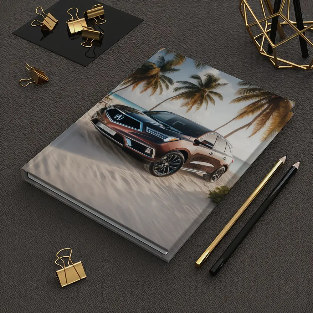 Acura MDX Parked on Sandy Tropical Beach – Notebooks
