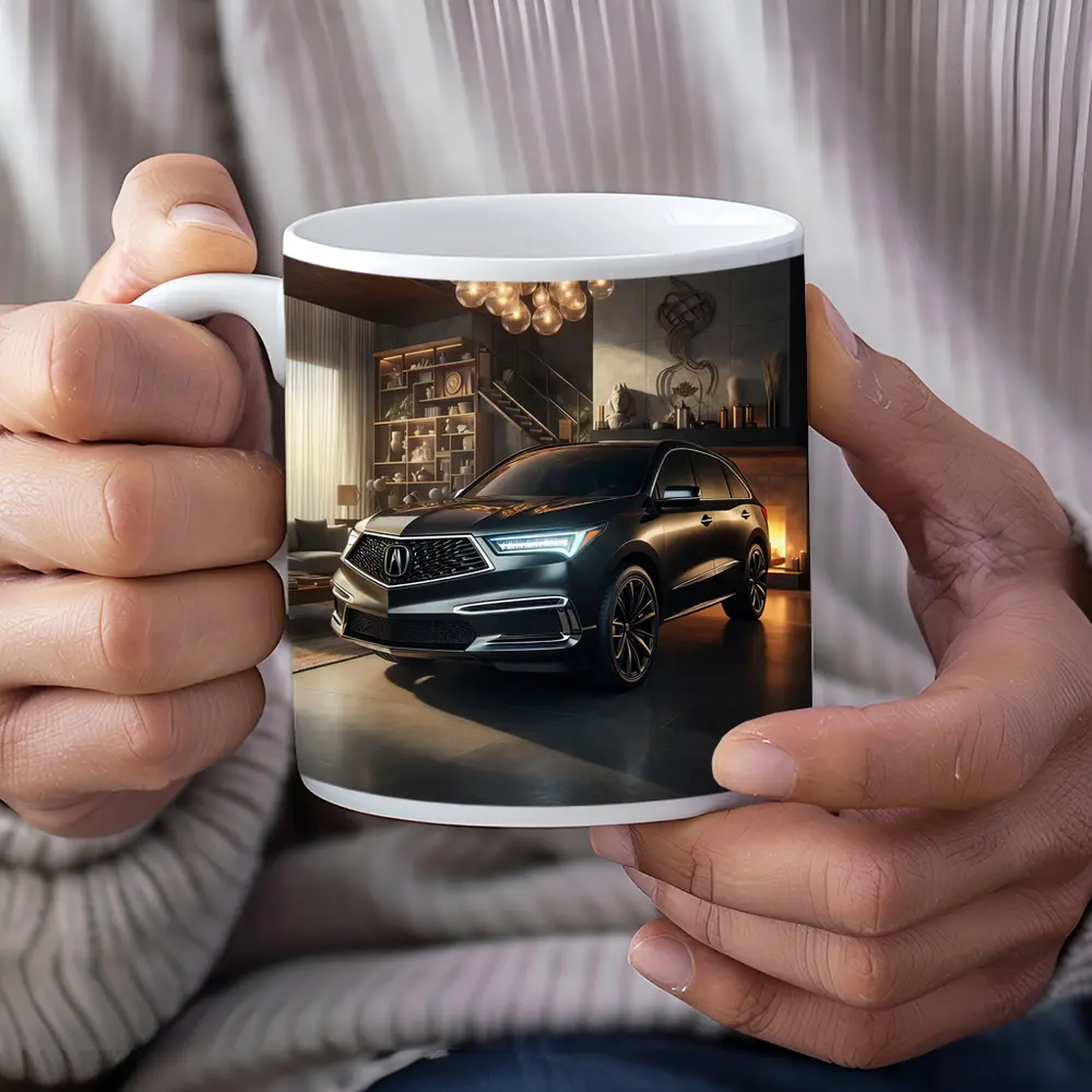 Acura MDX Parked Inside Luxury Home – Mugs