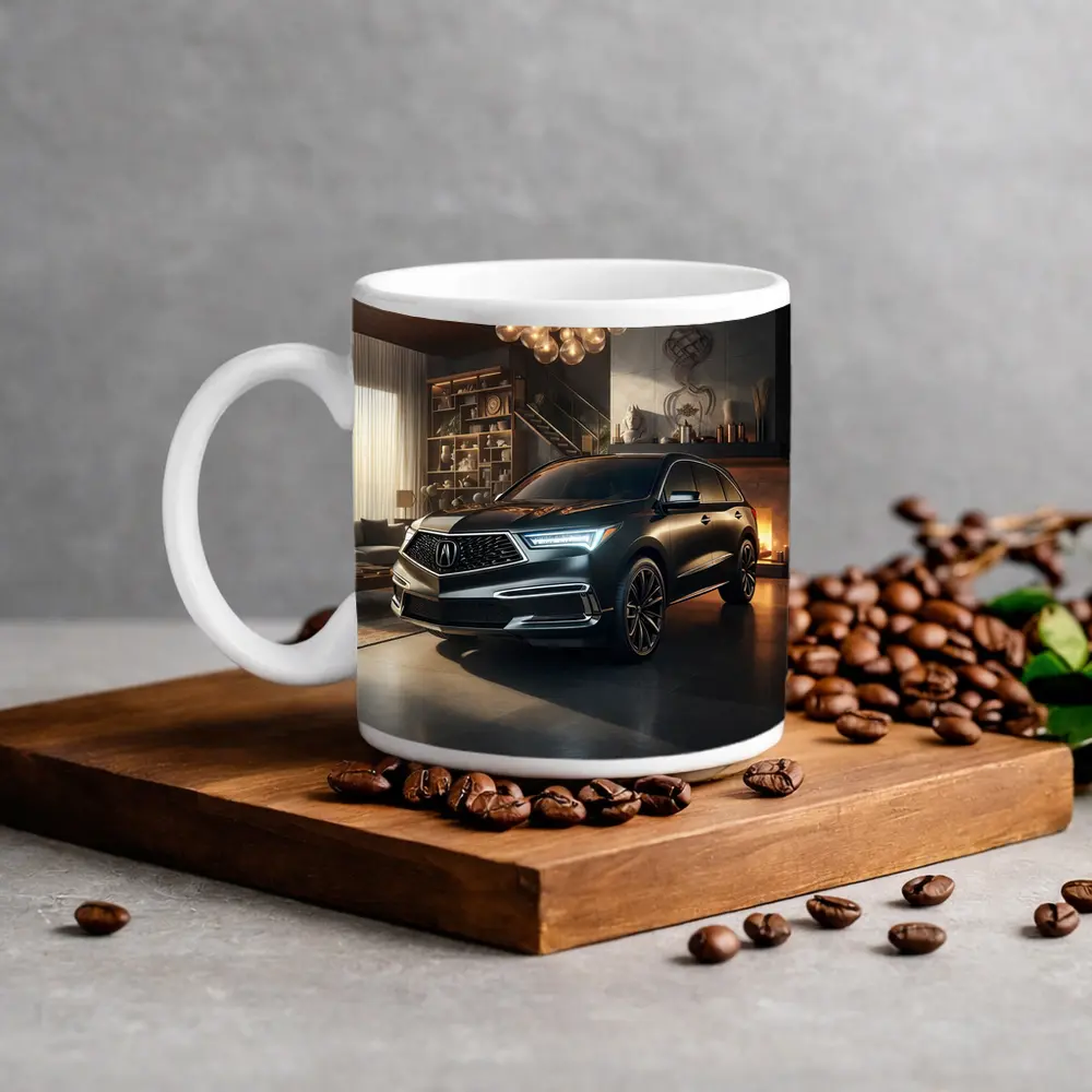 Acura MDX Parked Inside Luxury Home – Mugs