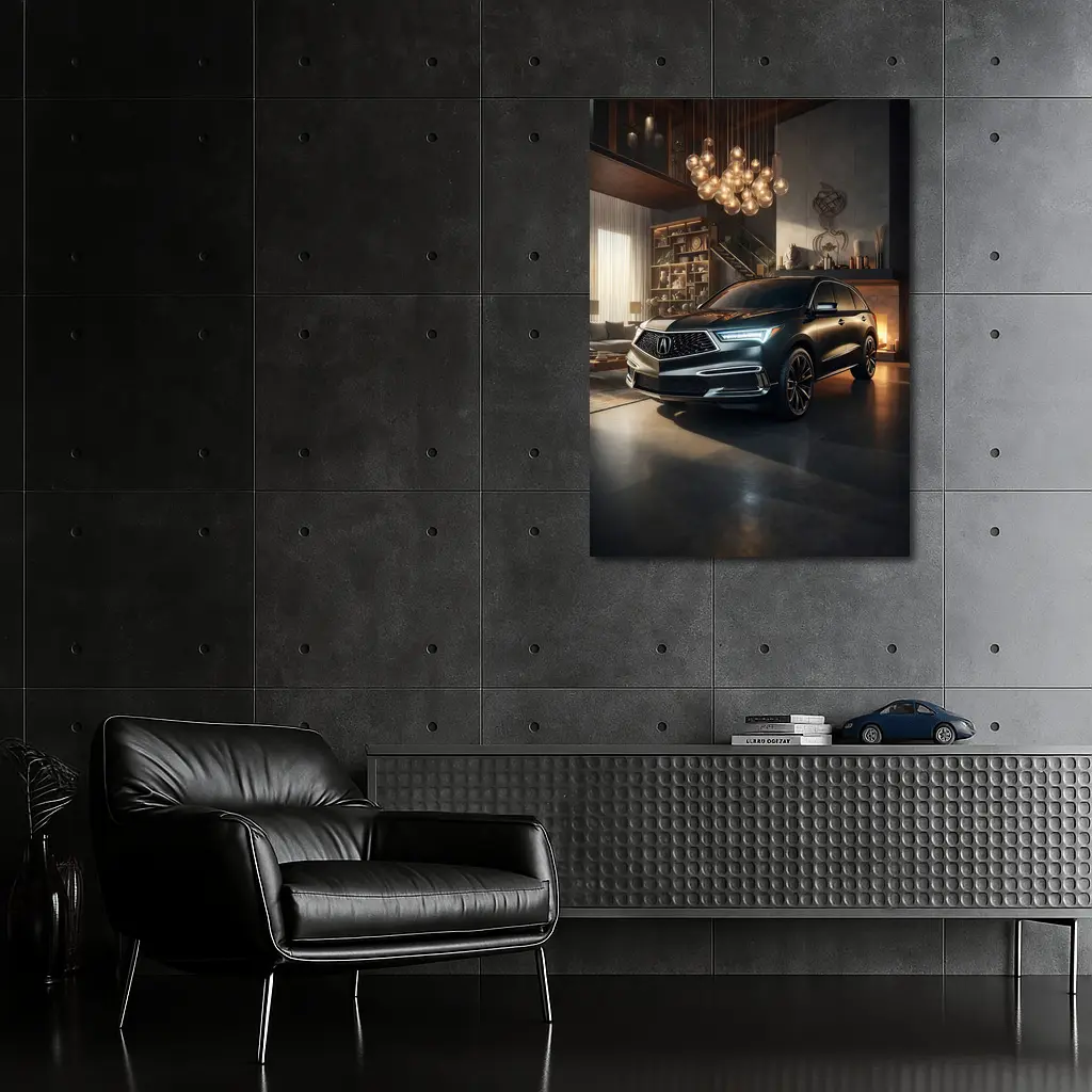 Acura MDX Parked Inside Luxury Home – Wall Art