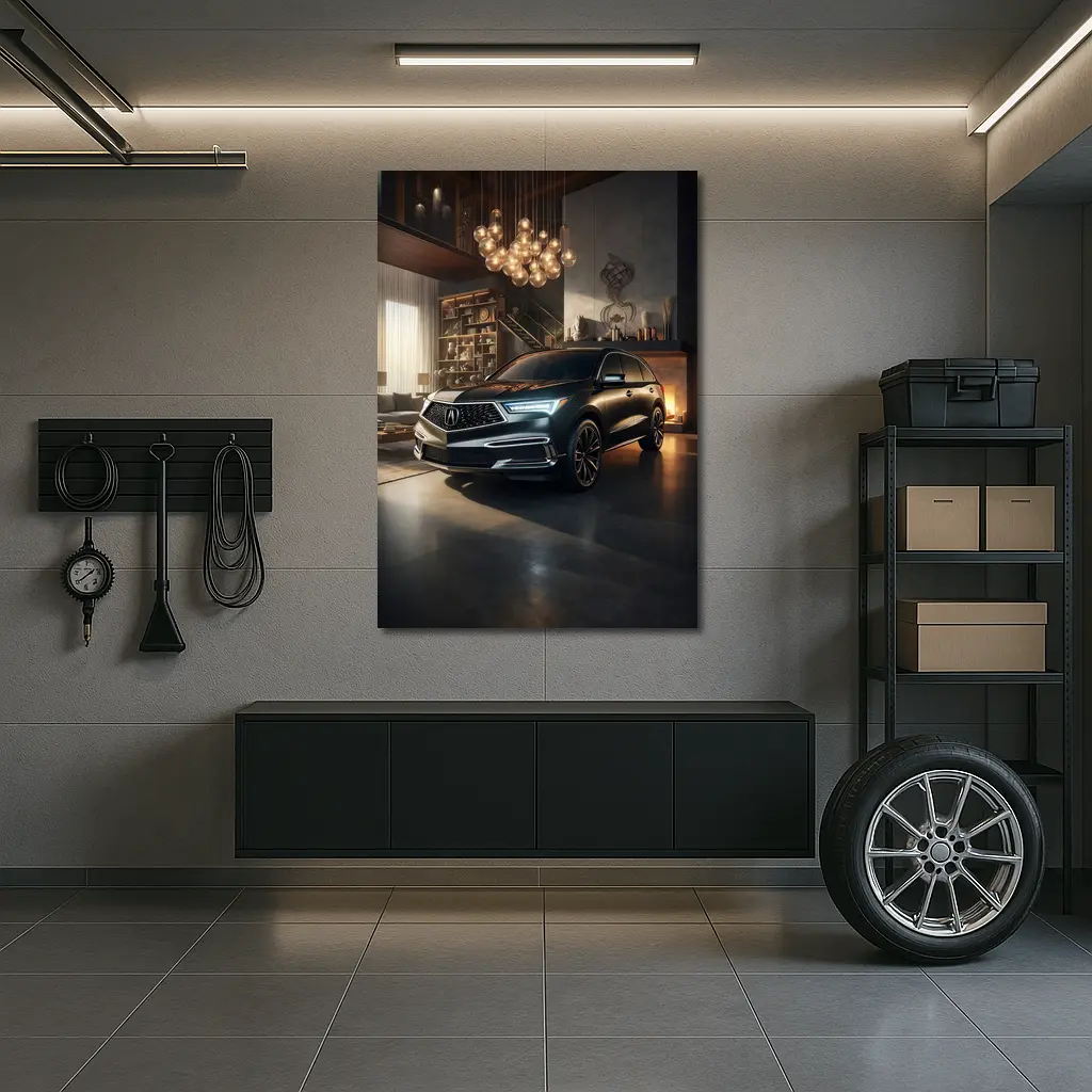 Acura MDX Parked Inside Luxury Home – Wall Art