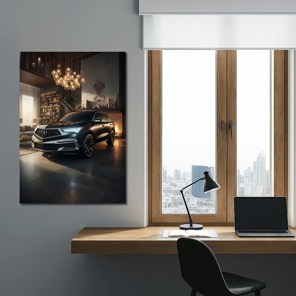Acura MDX Parked Inside Luxury Home – Wall Art