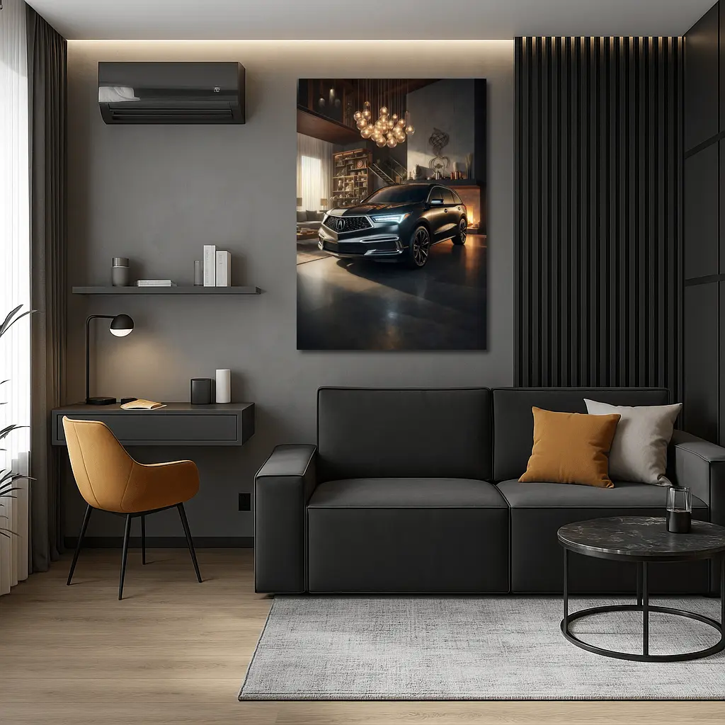 Acura MDX Parked Inside Luxury Home – Wall Art