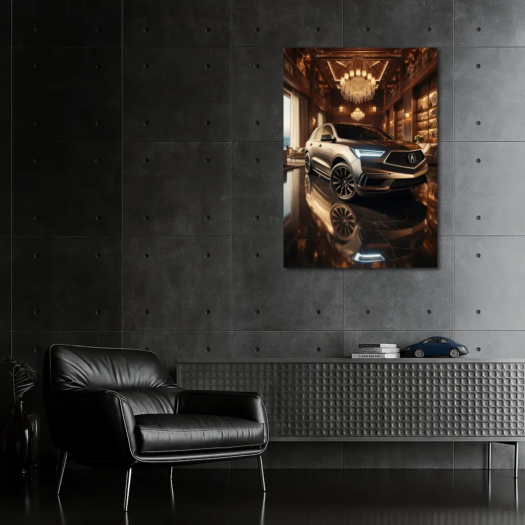Acura MDX Parked Inside Luxury Mansion – Wall Art
