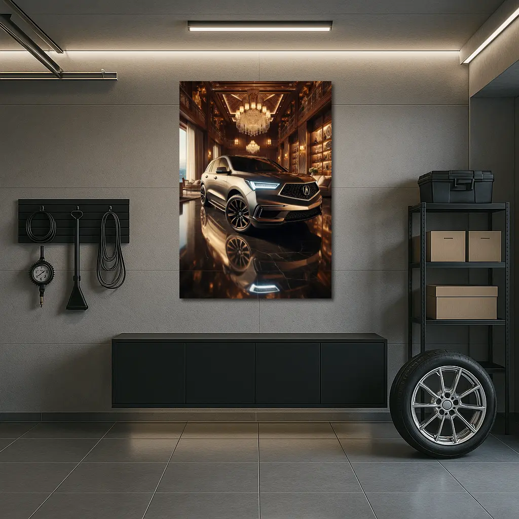 Acura MDX Parked Inside Luxury Mansion – Wall Art