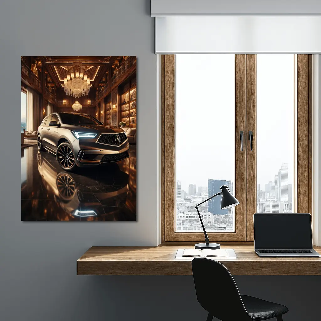 Acura MDX Parked Inside Luxury Mansion – Wall Art