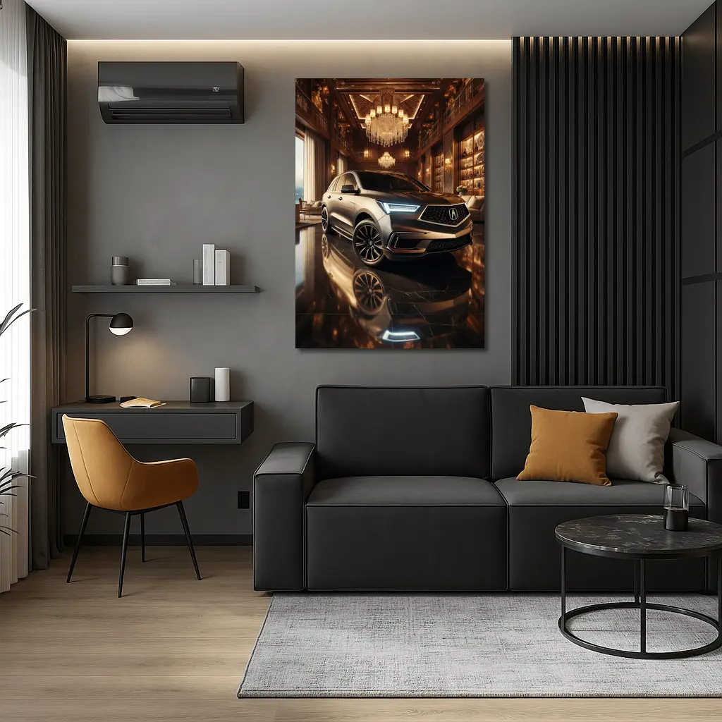Acura MDX Parked Inside Luxury Mansion – Wall Art