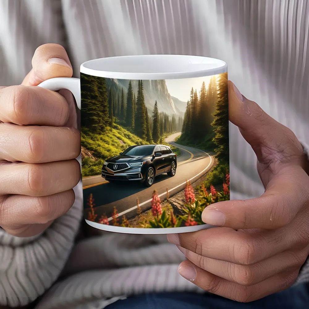 Acura MDX on Scenic Mountain Forest Road – Mugs