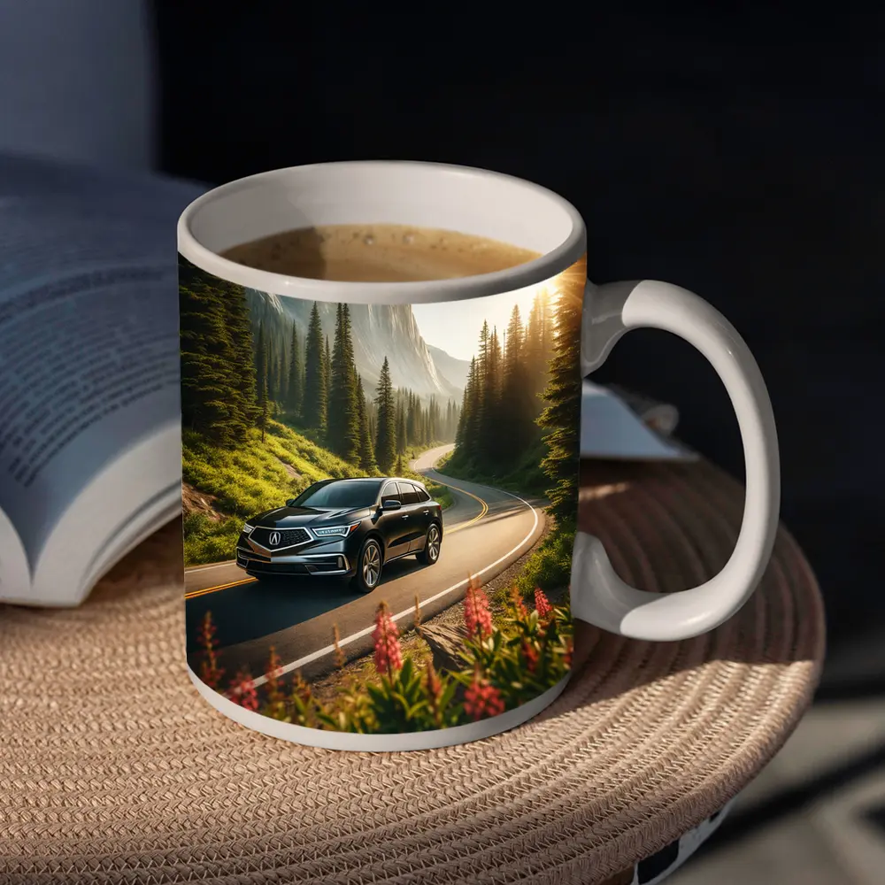 Acura MDX on Scenic Mountain Forest Road – Mugs