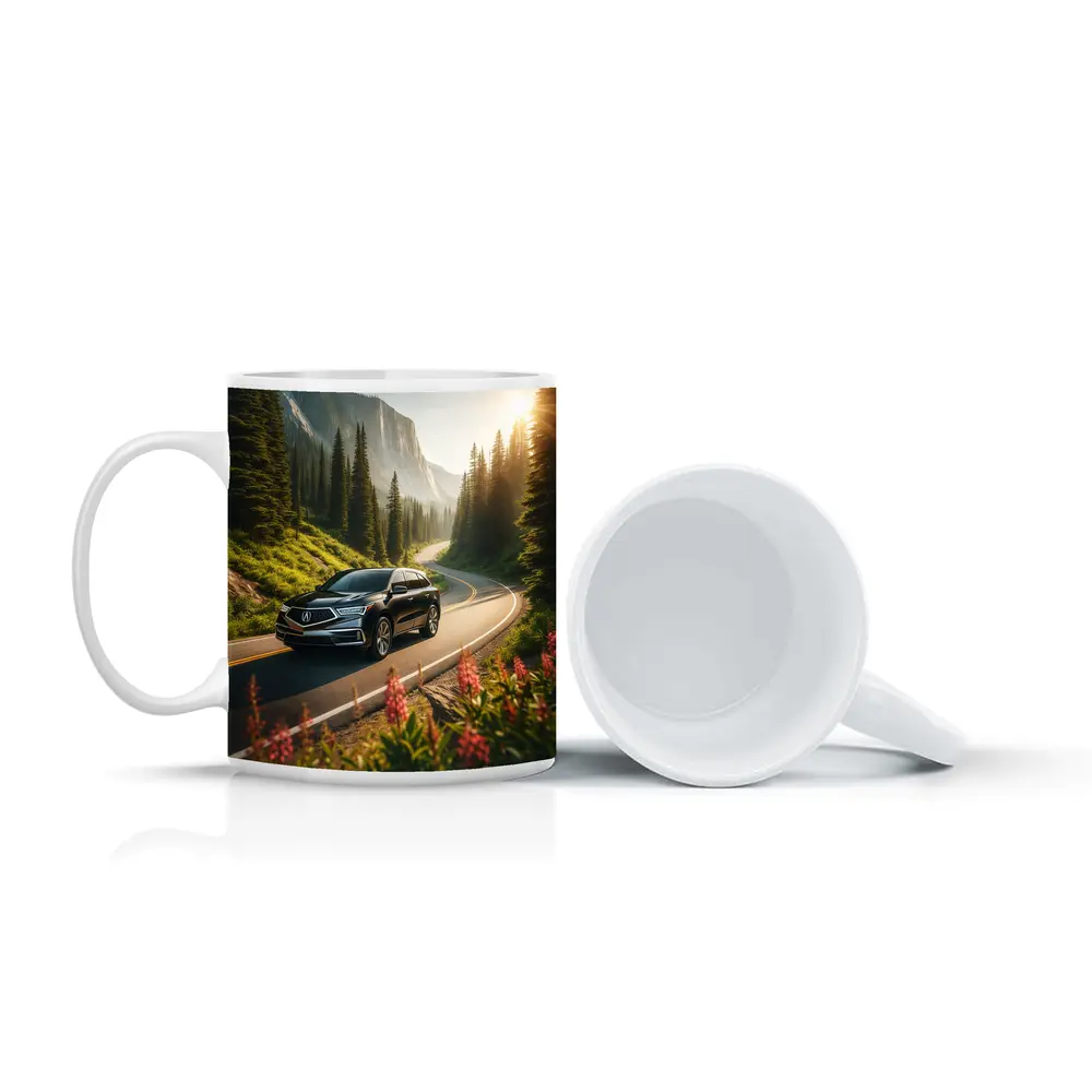 Acura MDX on Scenic Mountain Forest Road – Mugs