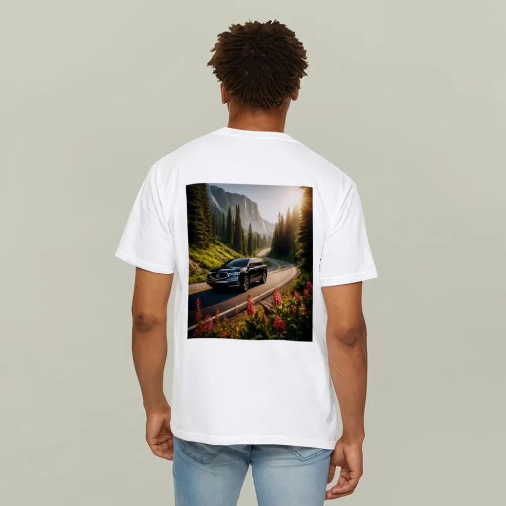 Acura MDX on Scenic Mountain Forest Road – T-Shirts