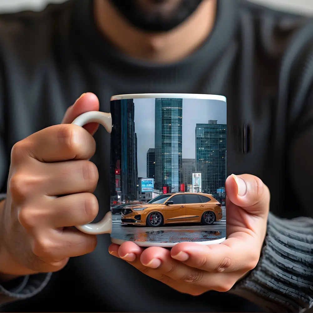 Acura MDX Stance City Rainy Street – Mugs