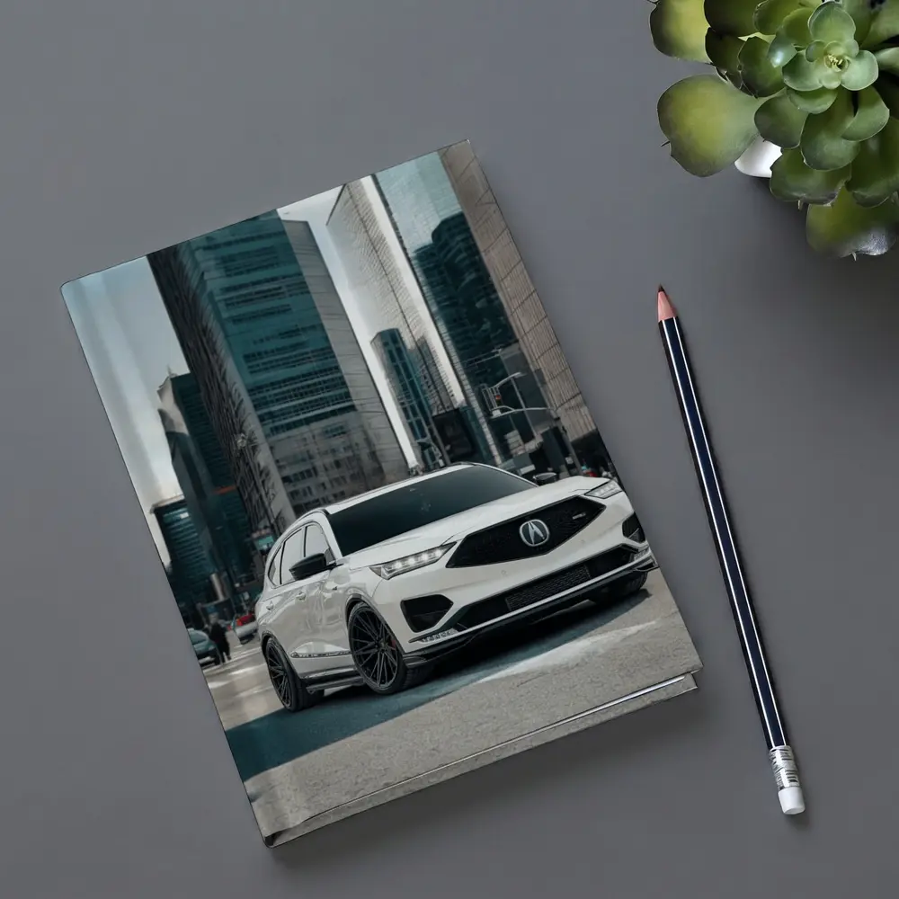 Acura MDX White SUV City Streets – Notebooks