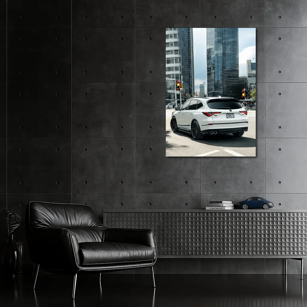 Acura MDX Type S City Street White – Wall Art