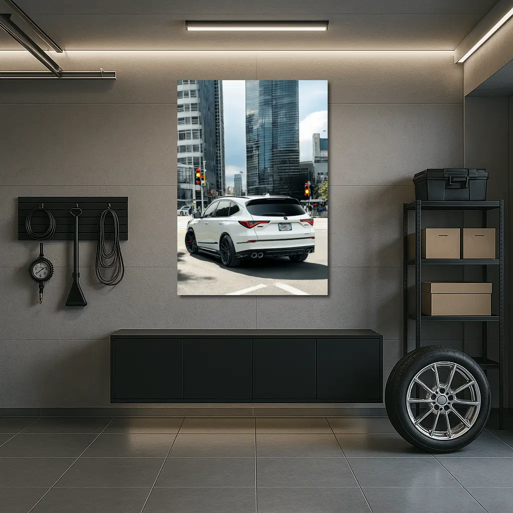 Acura MDX Type S City Street White – Wall Art