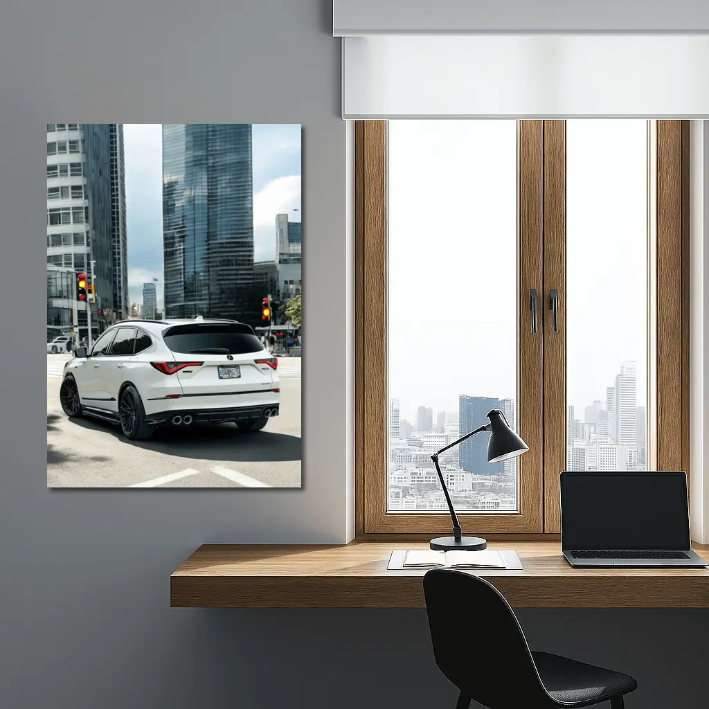 Acura MDX Type S City Street White – Wall Art