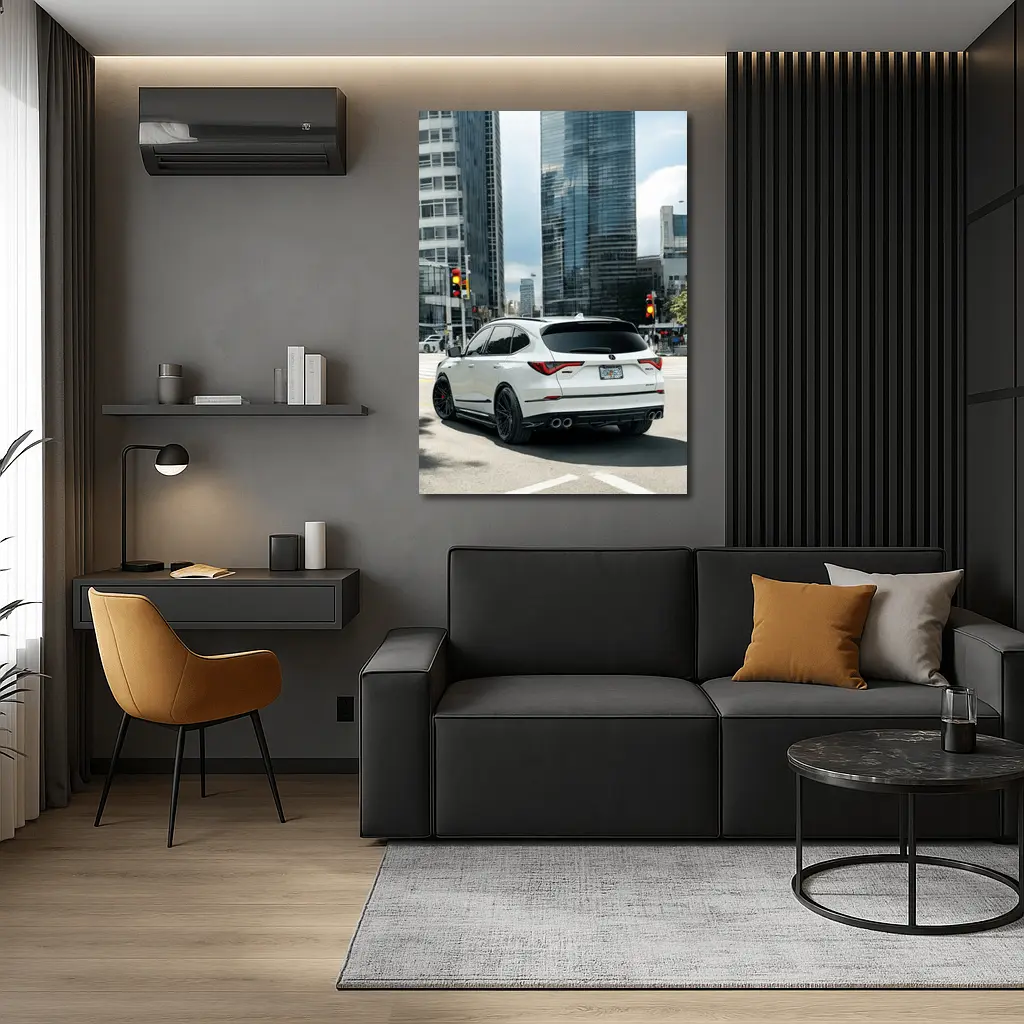 Acura MDX Type S City Street White – Wall Art