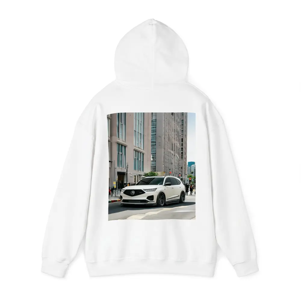 Acura MDX White SUV City Street – Hoodies