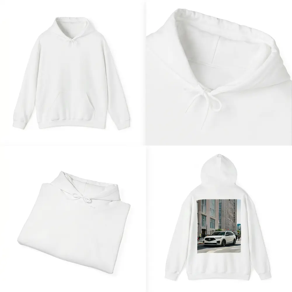 Acura MDX White SUV City Street – Hoodies